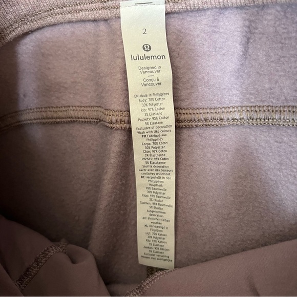 Lululemon High Rise Scuba Jogger Women’s Size 2 Heathered Violet Verbena - Picture 7 of 11